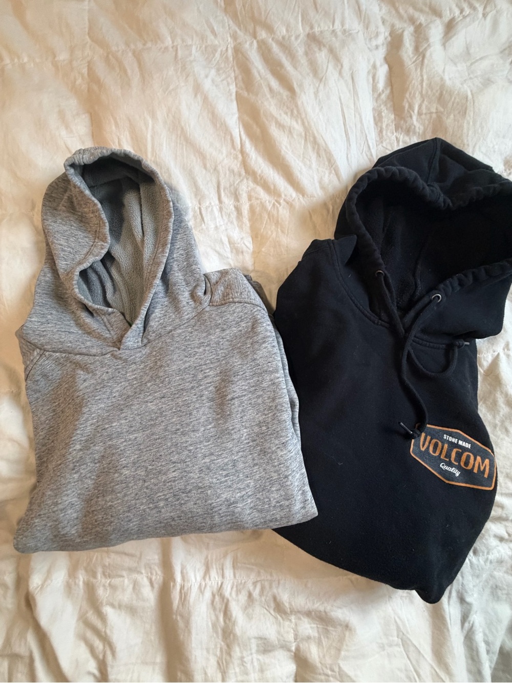 Volcom Black & Grey Hooded Sweatshirt Duo